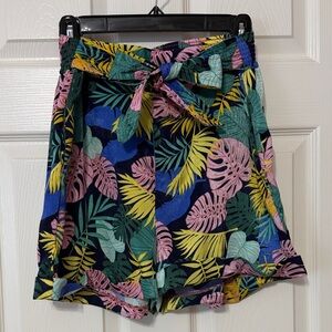 Tropical Print Women's Shorts Size L